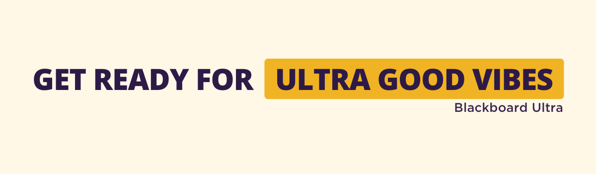 A cream background with purple letters and a yellow square underneath the words 'Ultra Good Vibes.